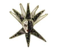 Máscara Veneciana del Bufón de Modelo Vintage para Carnaval Halloween Navidad Cosplay Fiesta Bola de Fantasía (Negro)