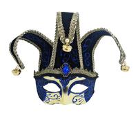 Máscara Veneciana del Bufón de Modelo Vintage para Carnaval Halloween Navidad Cosplay Fiesta Bola de Fantasía (Mascara Veneciana Purpurina Azul)