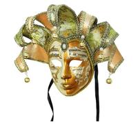 Máscara Veneciana del Bufón de Modelo Vintage para Carnaval Halloween Navidad Cosplay Fiesta Bola de Fantasía