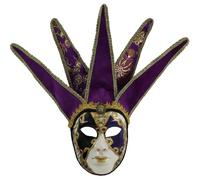 Máscara Veneciana del Bufón de Modelo Vintage para Carnaval Halloween Navidad Cosplay Fiesta Bola de Fantasía (02403 Morado)