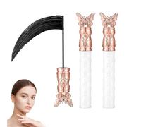 Mascara,Volumising Curl-Enhancing Lengthening Mascara,Smudge Proof & Long Lasting Eyelash Makeup,Waterproof,Sweat-proof,Lengthening,Non-smudged for Mature Women with Thinning Lashes (2pcs)