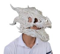 Máscaras de dragón 3D - Dragón látex Halloween | Látex Dragon Face Cover | Cráneo dinosaurio cabeza mandíbula | Máscara espeluznante esqueleto dragón para adultos en Halloween, espectáculos de cosplay