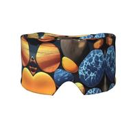 Máscaras de ojos y oídos con estampado de guijarros amarillos (26.8 x 4.3 pulgadas), adecuadas para viajes, yoga, descanso profundo en interiores y exteriores