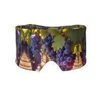 Máscaras de ojos y oídos con estampado de uvas del desierto (26.8 x 4.3 pulgadas), adecuadas para viajes, yoga, descanso profundo en interiores y exteriores