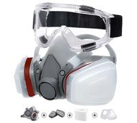 Máscaras de protección 18 en 1, Máscaras de pintura, Reutilizables con filtro antipolvo, Máscara de gas respiratorio con filtro para pulverización, pintura, Obras y productos químicos, Bricolaje