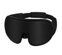 Máscaras de sueño 3D bloqueando máscaras para dormir para mujeres hombres, con correa ajustable, sombra de ojos de viaje suave y cómoda (negro, 2 piezas)