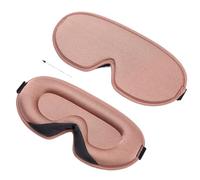 Máscaras de sueño, Cero presiones oculares, Máscara de Seda for Ojos, máscara de Seda con Espuma viscoelástica 3D for Dormir, Parches for los Ojos for Viajes(Rose)