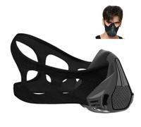 Máscaras deportivas para fitness, running, entrenamiento de alta altitud para mejorar la resistencia, cardio y resistencia (negro, S)