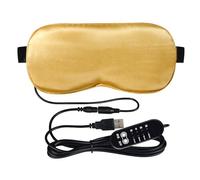 Máscaras eléctricas térmicas para ojos, almohadilla de calentamiento para ojos, correa ajustable para terapia de calor, tratamiento de relajación y relajación húmeda, dispositivo controlado por