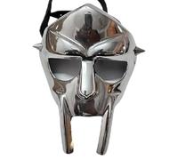 Máscaras faciales medievales de gladiador romano Mad Villain MF Doom, máscara facial de metal para adultos, máscara facial LARP Warrior Cosplay disfraz Halloween