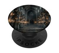 Máscaras góticas Salón Oscuro Mascarada Catedral Escena Diseño PopSockets PopGrip Adhesivo