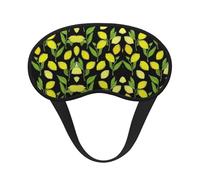 Máscaras para dormir amarillas con diseño de limones frescos, cubierta de ojos sedosa, satén suave, correa elástica, sombra de ojos para mujeres y hombres