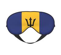 Máscaras para dormir con diseño de bandera de Barbados, cubierta de ojos de satén suave, elástica, para mujeres y hombres, para viajes y siesta, estrellas nocturnas silenciosas