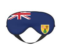 Máscaras para dormir con diseño de bandera de las Islas Turcas y Caicos, cubierta de ojos de satén suave y elástico para mujeres y hombres, siesta de viaje, estrellas nocturnas silenciosas