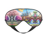 Máscaras para dormir con diseño de unicornio sedoso, cubierta de ojos de cuento de hadas, satén suave, elástica, para mujeres y hombres, para viajes y siesta, estrellas nocturnas silenciosas