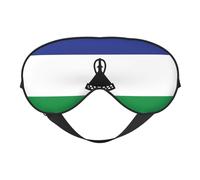 Máscaras para dormir con estampado de bandera de Lesotho, cubierta de ojos de satén suave elástico para mujeres y hombres, siesta de viaje, estrellas nocturnas silenciosas