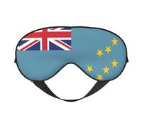 Máscaras para dormir con estampado de bandera de Tuvalu para los ojos, de satén suave, elástico, para mujeres y hombres, viajes, siesta, noche silenciosa