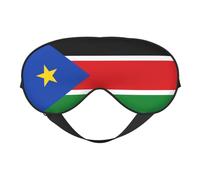 Máscaras para dormir con estampado de bandera sedosa de Sudán del Sur, cubierta de ojos de satén suave elástica para mujeres y hombres, para viajes y siesta, estrellas nocturnas silenciosas