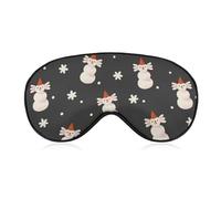 Máscaras para dormir con muñecos de nieve navideños, axolotls, ajustables, para dormir con copos de nieve en invierno, suaves y opacas, para hombres y mujeres, para dormir toda la noche