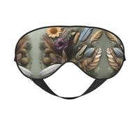 Máscaras para dormir con plumas sedosas, cubierta de ojos de flor, de satén suave, elástica, para mujeres y hombres, viajes, siesta, noche silenciosa