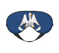 Máscaras para dormir sedosas con bandera del estado de Luisiana, cubierta de ojos de satén suave y elástico para mujeres y hombres, siesta de viaje, estrellas nocturnas silenciosas