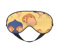 Máscaras para dormir sedosas con estampado de búho torcido, cubierta de ojos de satén suave y elástico para mujeres y hombres, siesta de viaje, estrellas nocturnas silenciosas