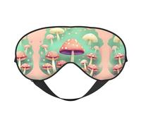 Máscaras para dormir sedosas con estampado de hongos de ensueño, cubierta de ojos de satén suave y elástico para mujeres y hombres, siesta de viaje, estrellas nocturnas silenciosas