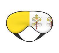 Máscaras para dormir sedosas con estampado de la bandera del Vaticano, cubierta de ojos de satén suave elástica para mujeres y hombres, para viajes y siesta, estrellas nocturnas silenciosas