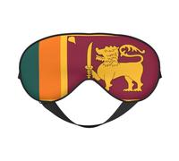 Máscaras para dormir sedosas con la bandera de Sri Lanka, cubierta de ojos de satén suave y elástico para mujeres y hombres, siesta de viaje, estrellas nocturnas silenciosas
