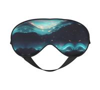 Máscaras para dormir sedosas de ciencia ficción con estrellas, cubierta de ojos de satén suave y elástico para mujeres y hombres, siesta de viaje, estrellas nocturnas silenciosas