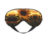 Máscaras para dormir sedosas de granja con girasol, de satén suave y elástico, para mujeres y hombres, para viaje, siesta, noche silenciosa, estrellas