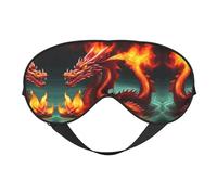 Máscaras para dormir sedosas Dragon King in Fire Eye Cover Soft Satin Blindfold Elastic para mujeres y hombres viaje siesta - Noche silenciosa estrellas