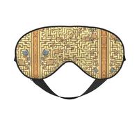 Máscaras para dormir, sedosas, laberinto del tesoro, cubierta de ojos, de satén suave, elástica, para mujeres y hombres, para viaje, siesta, noche silenciosa