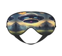 Máscaras para dormir sedosas OVNI Landing Eye Cover Soft Satin Blindfold Elastic para mujeres y hombres, viaje siesta, estrellas nocturnas silenciosas
