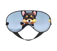 Máscaras para dormir, sedosas, tarjeta de amor, elegante, cubierta de ojos de cachorro, satén suave, elástica, para mujeres y hombres, para viaje, siesta, noche silenciosa