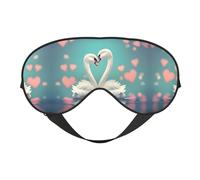 Máscaras para dormir sedosas The Swan in Love Eye Cover Soft Satin Blindfold Elastic para mujeres y hombres viajes siesta - Silent Night Stars