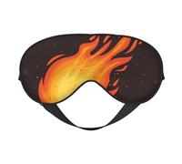 Máscaras para los ojos, máscara para dormir ajustable, cubierta para los ojos, cubierta para sombra para dormir, trabajo por turnos,Patrón de llama de bola de fuego roja que cae