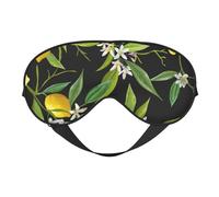 Máscaras para los ojos, máscara para dormir ajustable, cubierta para los ojos, cubierta para sombra para dormir, trabajo por turnos,Limón y flor