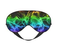 Máscaras para los ojos, máscara para dormir ajustable, cubierta para los ojos, cubierta para sombra para dormir, trabajo por turnos,Humo colorido abstracto negro