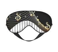 Máscaras para los ojos, máscara para dormir ajustable, cubierta para los ojos, cubierta para sombra para dormir, trabajo por turnos,Nota musical del teclado del piano