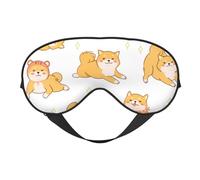 Máscaras para los ojos, máscara para dormir ajustable, cubierta para los ojos, cubierta para sombra para dormir, trabajo por turnos,Lindo patrón de perros Shiba Inu