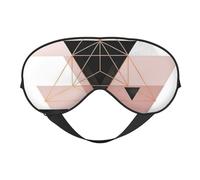 Máscaras para los ojos, máscara para dormir ajustable, cubierta para los ojos, cubierta para sombra para dormir, trabajo por turnos,Geometría De Mármol De Oro Rosa Triángulo