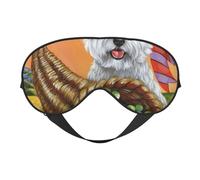 Máscaras para los ojos, máscara para dormir ajustable, cubierta para los ojos, cubierta para sombra para dormir, trabajo por turnos,Día de Acción de Gracias del West Highland White Terrier