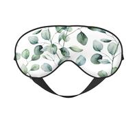 Máscaras para los ojos, máscara para dormir ajustable, cubierta para los ojos, cubierta para sombra para dormir, trabajo por turnos,Hojas de eucalipto