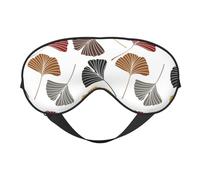 Máscaras para los ojos, máscara para dormir ajustable, cubierta para los ojos, cubierta para sombra para dormir, trabajo por turnos,Hojas de gingko