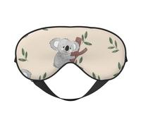 Máscaras para los ojos, máscara para dormir ajustable, cubierta para los ojos, cubierta para sombra para dormir, trabajo por turnos,Patrón de osos koala de dibujos animados lindo