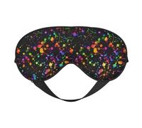 Máscaras para los ojos, máscara para dormir ajustable, cubierta para los ojos, cubierta para sombra para dormir, trabajo por turnos,Linda pintura con salpicaduras de neón