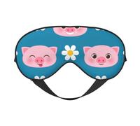 Máscaras para los ojos, máscara para dormir ajustable, cubierta para los ojos, cubierta para sombra para dormir, trabajo por turnos,lindo cerdo