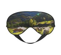 Máscaras para los ojos, máscara para dormir ajustable, cubierta para los ojos, cubierta para sombra para dormir, trabajo por turnos,Alpes Suizos Valais Oveja Nariz Negra Nido Animales