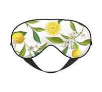 Máscaras para los ojos, máscara para dormir ajustable, cubierta para los ojos, cubierta para sombra para dormir, trabajo por turnos,Florales de frutas de limón